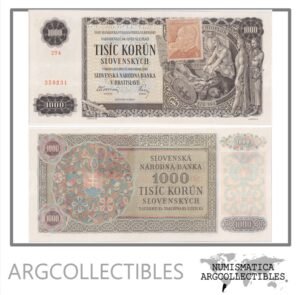 Eslovaquia Billete 1.000 Korun 1939 P-13s UNC (Specimen)