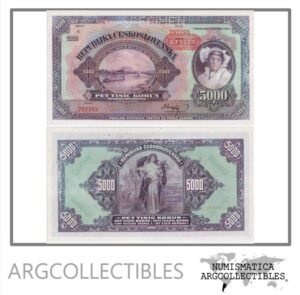 Checoslovaquia Billete 5.000 Korun 1920 P-19s UNC (Specimen)