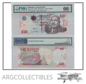 Bahamas Billete 20 Dolares 2010 P-74A UNC (Certificado)