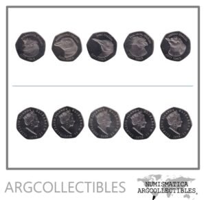 Malvinas Moneda Set x 5 2018 Pinguinos UNC