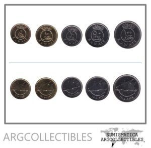 Kuwait Moneda Set x 5 2017-2020 Barcos UNC