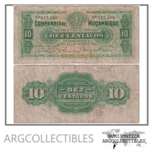 Mozambique Billete 10 Centavos 1933 P-R28 F+