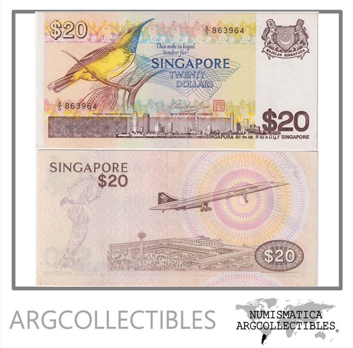Singapur Billete 20 Dolares 1979 P-12 XF+