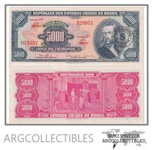 Brasil Billete 5 Cruzeiros Novos 1967 P-188b/C-123 UNC