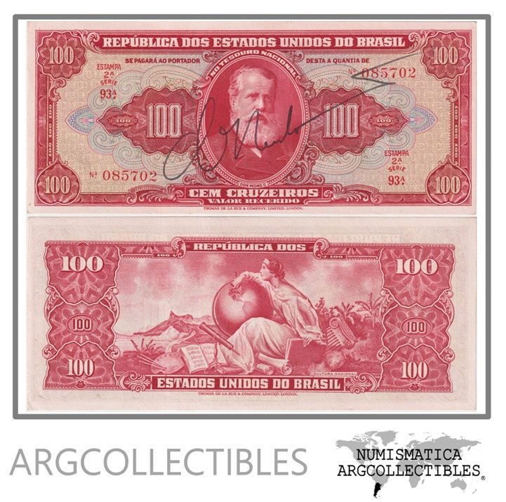 Brasil Billete 100 Cruzeiros 1949 P-146/C-094 UNC
