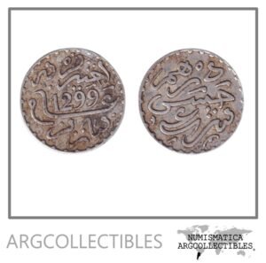Marruecos Moneda 1/2 Dirham 1882 Plata 835 Y#4 VF