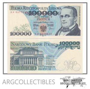 Polonia Billete 100.000 Zlotych 1990 P-154 UNC