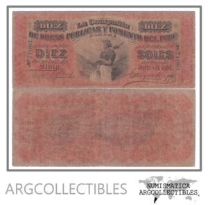Peru Billete 10 Soles 1876 P-S-446 F