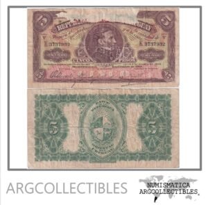 Uruguay Billete 5 Pesos 1914 P-10 F+ (Cancelado)