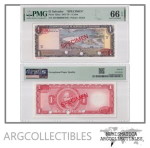 El Salvador Billete 1 Colon 1974 P-120as UNC (Certificado)