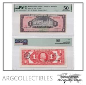 El Salvador Billete 1 Colon 1957 P-105a AU (Certificado)
