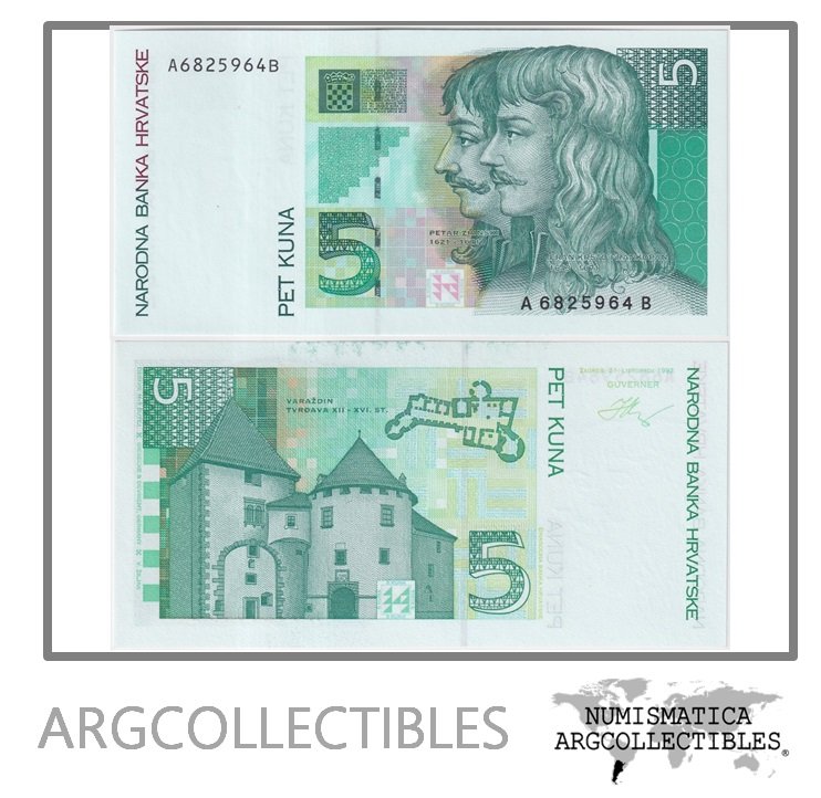 Croacia Billete 5 Kuna 1993 P-28 UNC