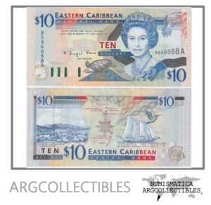 Antigua (Caribe del Este) Billete 10 Dolares 1994 P-32a AU