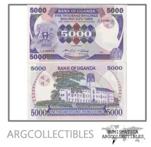 Uganda Billete 5.000 Shillings 1986 P-24b UNC