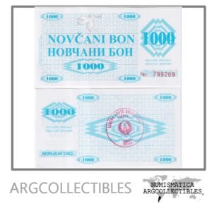 Bosnia y Herzegovina Billete 1.000 Dinara 1992 P-8 UNC