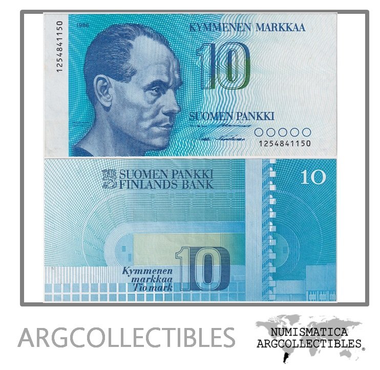 Finlandia Billete 10 Markka 1986 P-113 XF