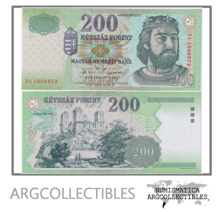 Hungria Billete 200 Forint 2003 P-187c UNC