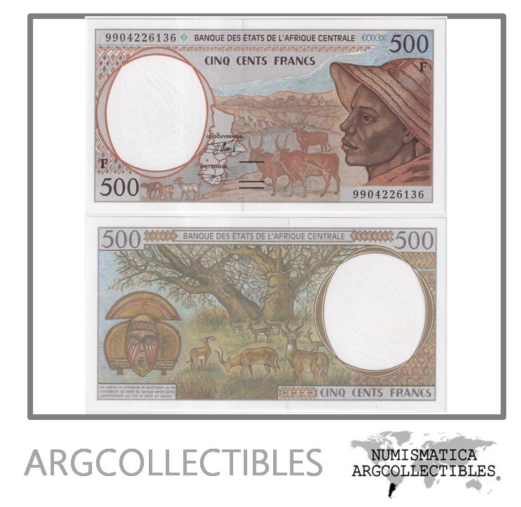 Republica de Africa Central Billete 500 Francos 1999 P-301Ff UNC
