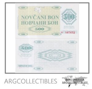 Bosnia y Herzegovina Billete 500 Dinara 1992 P-7r UNC