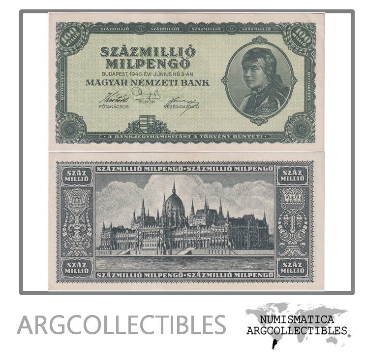 Hungria Billete 1.000.000 Pengo 1946 P-130 AU