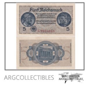 Alemania(Nazi) Billete 5 Marcos 1940 P-R138 XF (Territorios Ocupados)