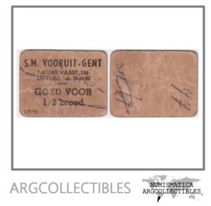 Belgica Billete 1/2 Pan 1956 Vale Emergencia Gent Cancelado