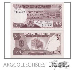 Mauricio Billete 5 Rupias 1985 P-34 UNC