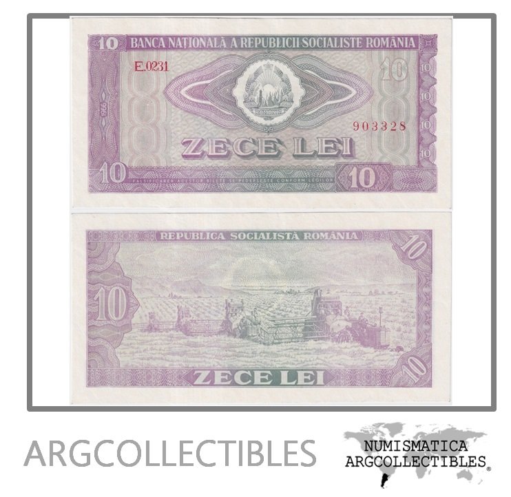 Rumania Billete 10 Lei 1966 P-95 AU