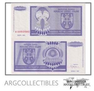 Croacia Billete 5.000.000.000 Kuna 1993 P-R18 AU