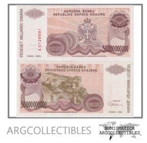 Croacia Billete 50.000.000.000 Kuna 1993 P-R29 UNC