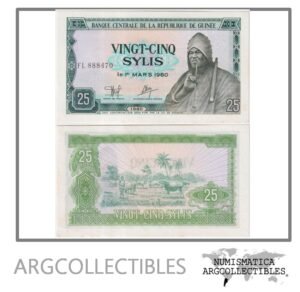 Guinea Billete 25 Sylis 1980 P-25 AU
