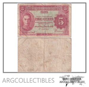 Malasia Billete 5 Centavos 1941 P-7 VF