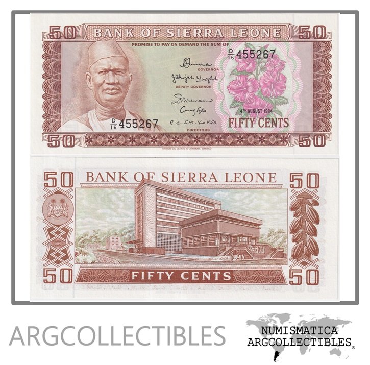 Sierra Leona Billete 50 Centavos 1984 P-4e UNC