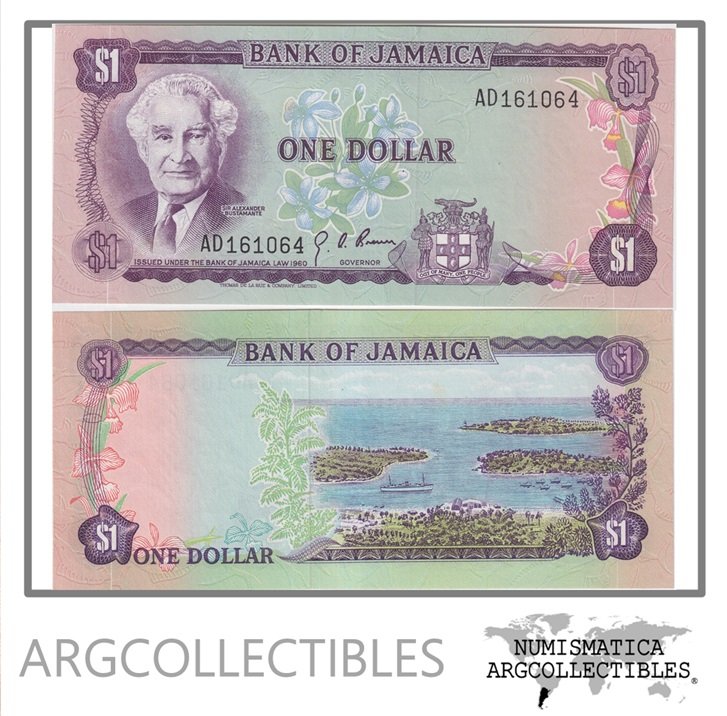 Jamaica Billete 1 Dolar 1970 P-54 UNC