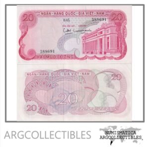 Vietnam del Sur Billete 20 Dong 1969 P-24 AU