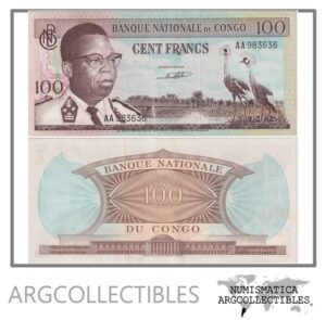 Congo Billete 100 Francos 1962 P-6 XF+