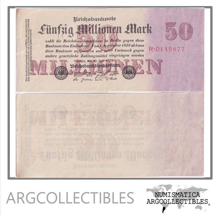 Alemania Billete 50.000.000 Marcos 1923 P-98 AU