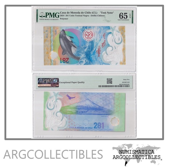 Chile Billete 281 Unit Test Note Polimero 2024 UNC (Certificado)