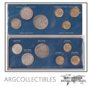Argentina Set x 6 Monedas 1977 Blister Español Mundial Futbol 1978 Bronce y Plata KM-MS3/CJ-BL18.1 UNC