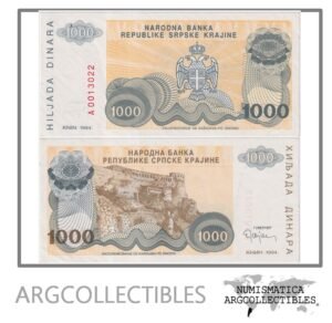 Croacia Billete 1.000 Dinara 1994 P-R30 AU