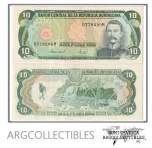 Republica Dominicana Billete 10 Pesos de Oro 1988 P-119c XF