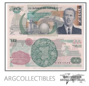 Mexico Billete 10 Pesos 1992 P-95 UNC (Serie N)