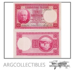 Islandia Billete 10 Kronur 1928 P-33a AU