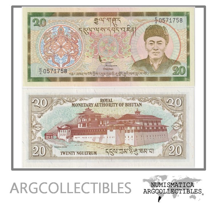 Bhutan Billete 20 Ngultrum 2000 P-23 UNC