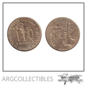 Africa del Oeste Moneda 10 Francos 1984 FAO Laton KM-10 AU