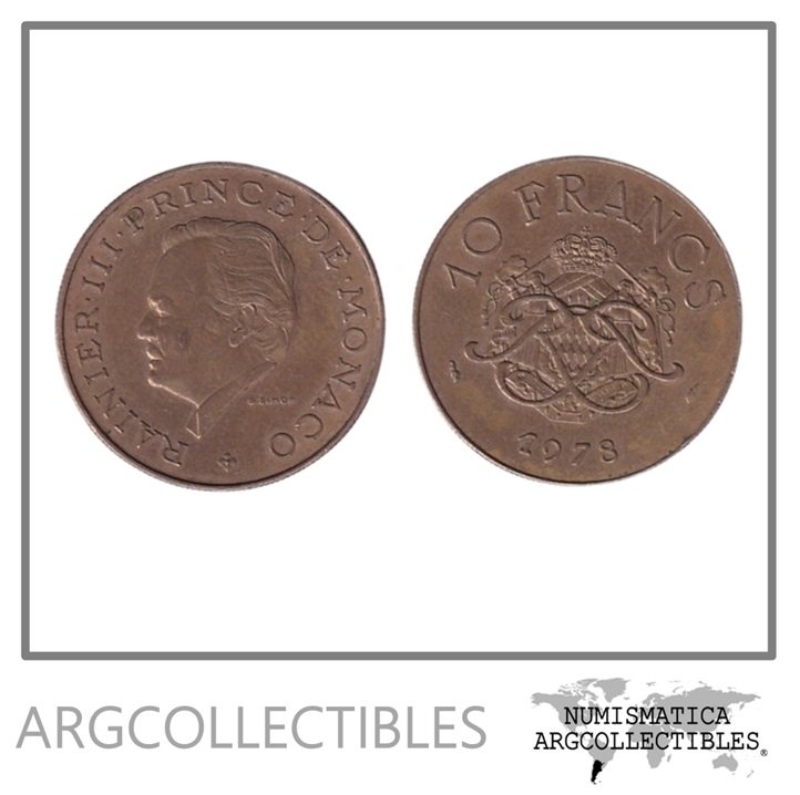 Monaco Moneda 10 Francos 1978 Laton KM-154 XF
