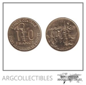 Africa del Oeste Moneda 10 Francos 2024 FAO Laton KM-10 UNC