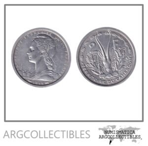 Camerun Moneda 2 Francos 1948 Aluminio KM-2 AU