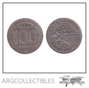 Camerun Moneda 100 Francos 1966 Niquel KM-14 VF+