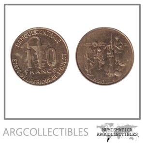 Africa del Oeste Moneda 10 Francos 2012 FAO Laton KM-10 AU